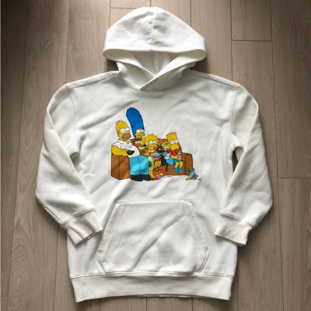 The Simpsons White Hoodie